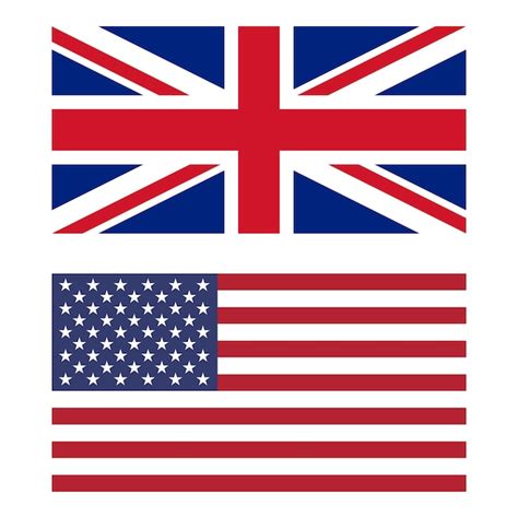 Bandeira Do Reino Unido E Estados Unidos Foto Premium