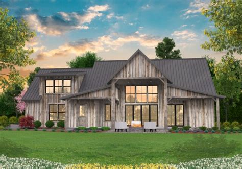 The Answer Rustic Barn House Plan By Mark Stewart Home Design