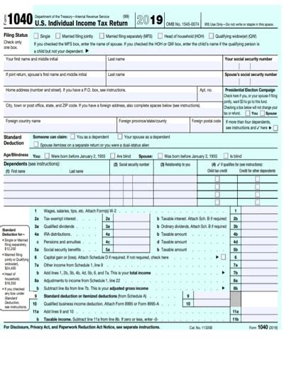 Irs 1040 Form Irs Releases Form 1040 For 2020 Tax Year Taxgirl