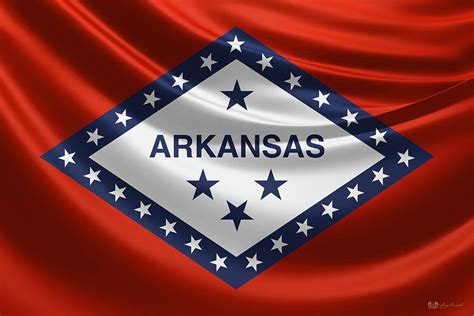 Arkansas State Flag Digital Art By Serge Averbukh Pixels