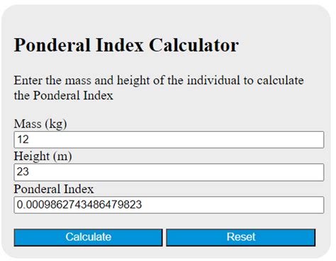 Ponderal Index Calculator Calculator Academy