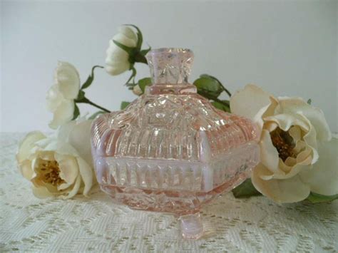 Vintage Fenton Pink Opalescent Lidded And Footed Trinket Powder Box By Mossycottage On Etsy Six