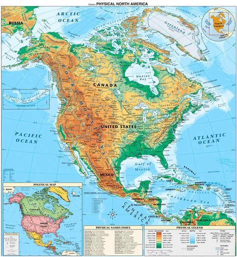 Geography Physical Maps Of America