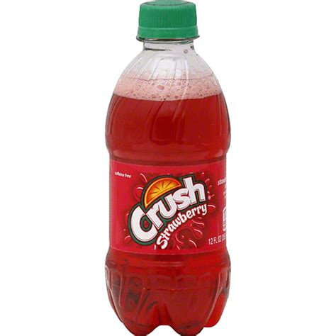 Crush Strawberry Soda 12 Fl Oz Bottle Soft Drinks Sinclair Foods