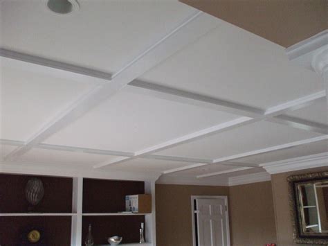 This wood stained coffered ceiling turned out to be very beautiful. Coffered Ceiling Ideas - Finish Carpentry - Contractor Talk