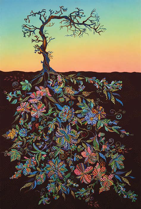 Gorgeous Paintings Of Tree Roots Filled With Colorful Detail