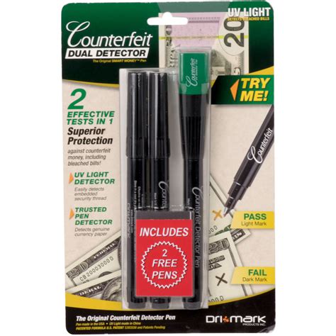Uv light captures security features with invisible ink: Dri Mark 351UVB Dual Test UV Light and Detector Pen Combo