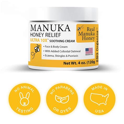 Buy Manuka Honey Eczema Cream Moisturizing Lotion Treatment For