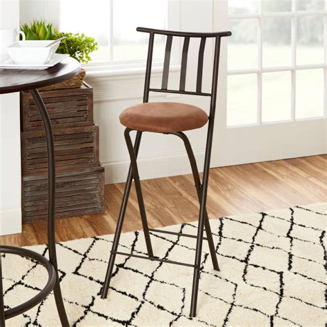 New Adjustable Folding Bar Stool Bronze Chair Furniture X Slat Back 30