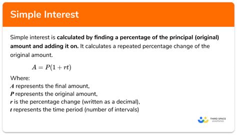 Simple Interest Gcse Maths Steps Examples And Worksheet