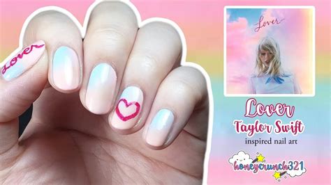 As taylor swift's 'folklore' album returns to no. "Lover" Taylor Swift Album Cover Inspired Nail Art ...