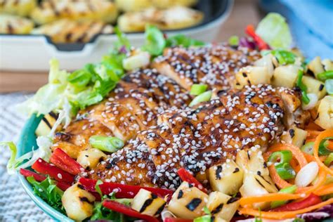 Add to salad and serve. Teriyaki Chicken Salad with Pineapple + Homemade Teriyaki ...