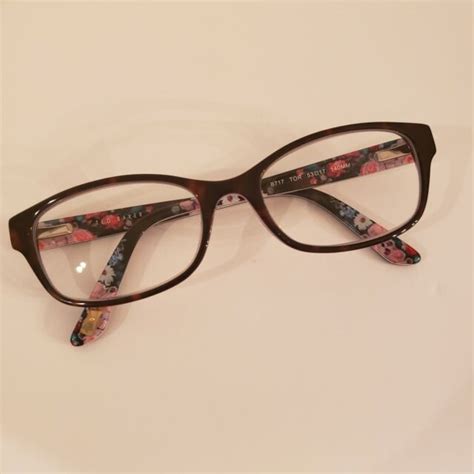 Ted Baker Eyeglasses Frame B717 53 17 140 Havana Tortoisefloral
