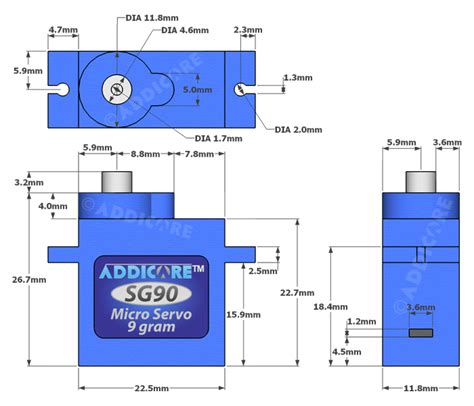 Addicore Sg90 9g Mini Servo