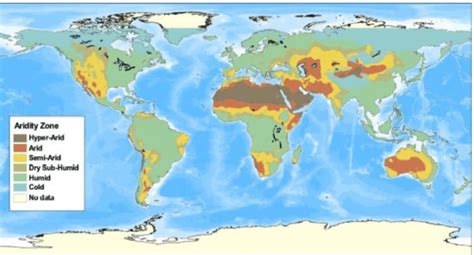 Map Showing Arid And Semi Arid Regions Of The World More Than 90 Of