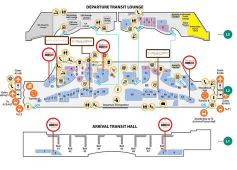 Changi Airport Terminal 1 Arrival Hall Map