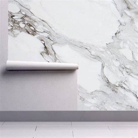 Carrara Marble Wallpaper Luxury Removable Peel And Stick Etsy Wall