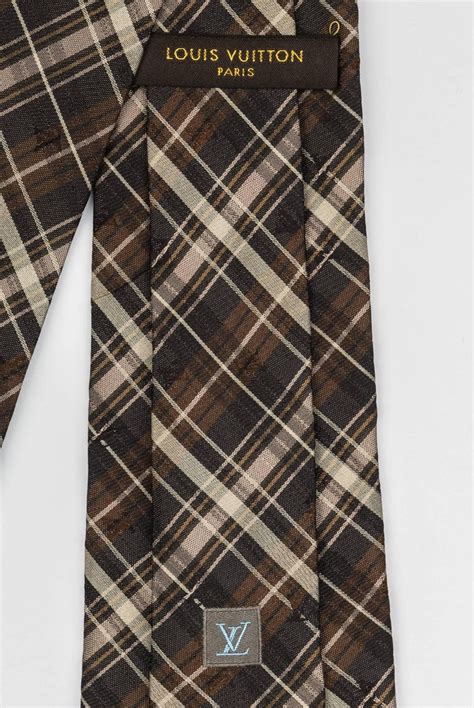 New Louis Vuitton Silk Brown Plaid Tie For Sale At 1stdibs Louis