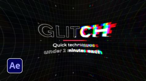 Create 3 Fast Popular Glitch Effects After Effects Tutorial Youtube