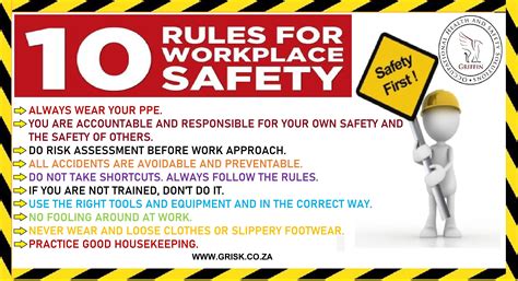 10 Rules For Workplace Safety Workplace Safety Workplace Safety Kulturaupice