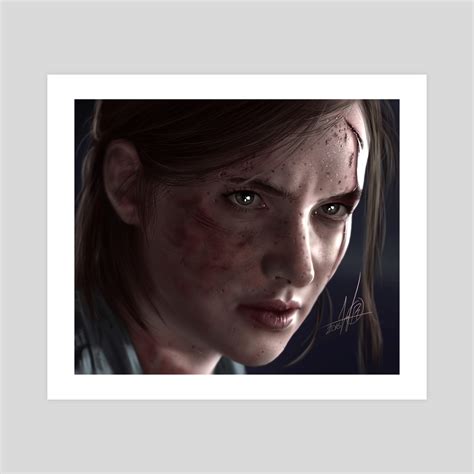 Ellie The Last Of Us Part Ii Portrait An Art Print By Juan Carlos