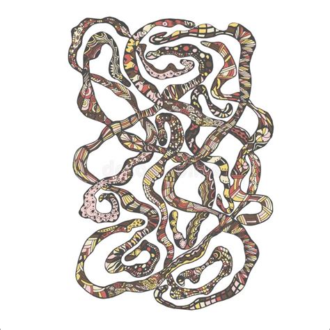 Tapeworm Infestation In A Human Intestine Stock Illustration