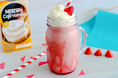 Café Helado De Fresa Y Crema Recetas Nestlé