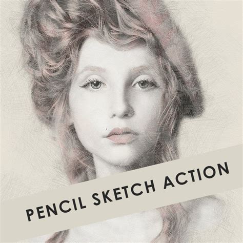 Pencil Sketch Photoshop Action Etsy