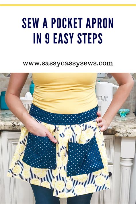 Sew A Pocket Apron In 9 Easy Steps Sassy Cassys