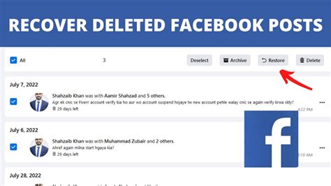 How To Recover Deleted Posts On Facebook Recover Deleted Facebook