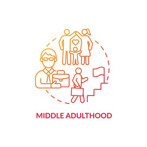 Middle Adulthood Red Concept Icon 3329603 Vector Art At Vecteezy