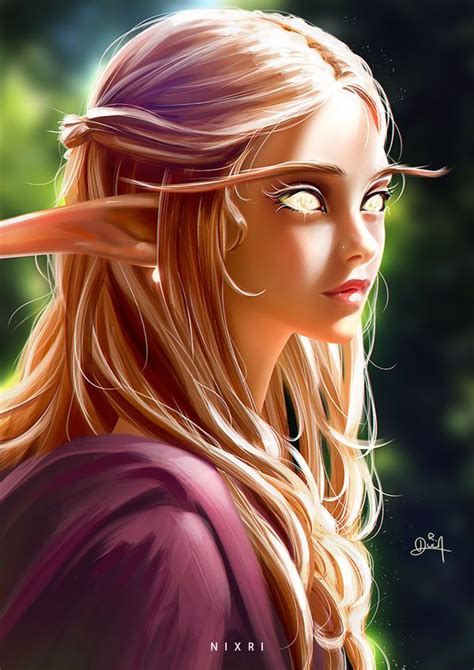 Elf Priestess By Nixri Elf Art Elves Fantasy Warcraft Art