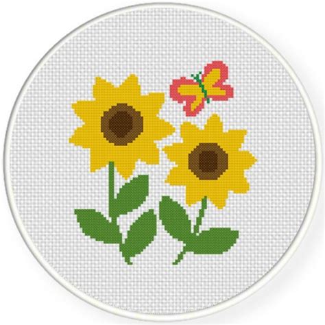 Sunflowers Cross Stitch Pattern – Daily Cross Stitch