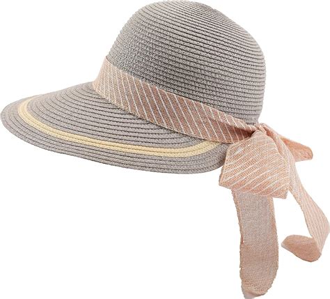 Women Sun Protection Visor Hats Floppy Straw Hat Wide Brim Packable