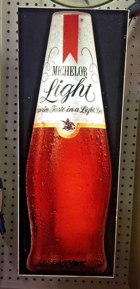 Michelob Light Beer 26 Lighted Bar Sign Illuminated Bottle Pictorial