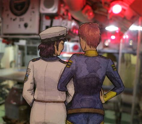 captain saki todo and her girlfriend her first mate megumi kanzaki from space battleship yamato