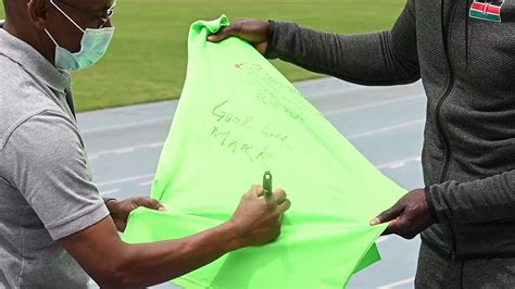 Emmanuel matadi (liberia), mark otieno odhiambo (kenya) crossing the finish line in the men's 100m preliminary 1 at the 2017, . Safaricom supports Mark Otieno's Olympic dream - YouTube