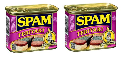 Spam Luncheon Meat Can Teriyaki 12 Ounce 2 Pack