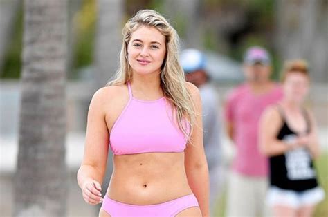 Iskra Lawrence Plus Size Model Parades Booty In Seven String Bikinis