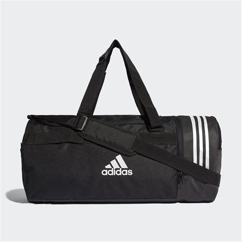 Adidas Convertible 3 Stripes Duffel Bag Medium Black Adidas Europe