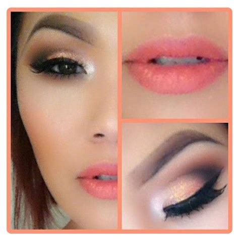 11 Maquillaje Para Vestido Color Salmon References Labios Tatuados Letra