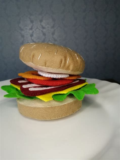 Felt Burger Burger Toys Food Toys Food Felt Felt Food Etsy