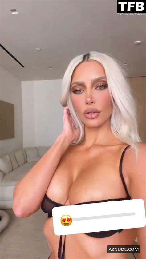 kim kardashian sexy poses flashing her nude tit in a selfie on social media aznude