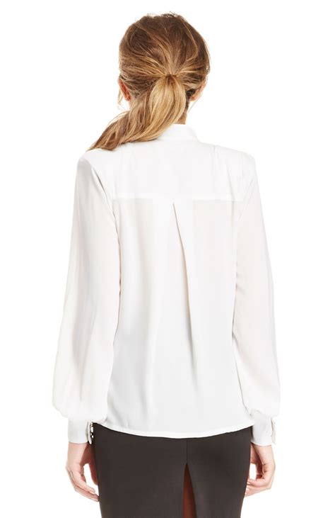 MLM Chiffon Shoulder Blouse In Ivory DAILYLOOK