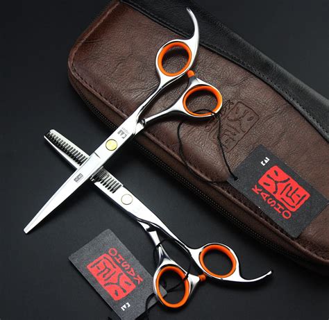 Professional 6 55 Inch Japan 440c Hair Scissors Set Thinning Barber In Hair Scissors From