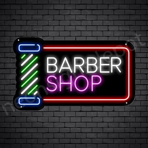 Barber Neon Sign Barbershop Pole Neon Signs Depot