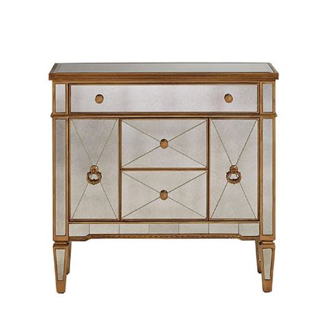 Horchow Amelie Mirrored Five Drawer Chest Aptdeco