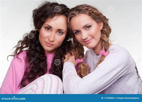 Two Pretty Girls Stock Image Image Of People Cute Hair 11920869