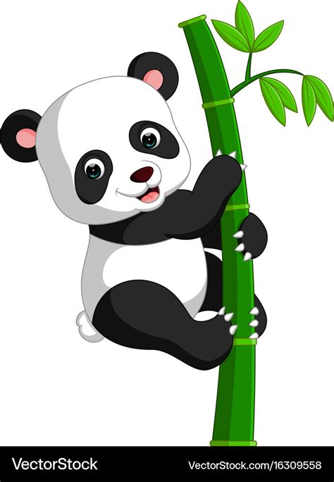 Cute Panda Cartoon Royalty Free Vector Image Vectorstock