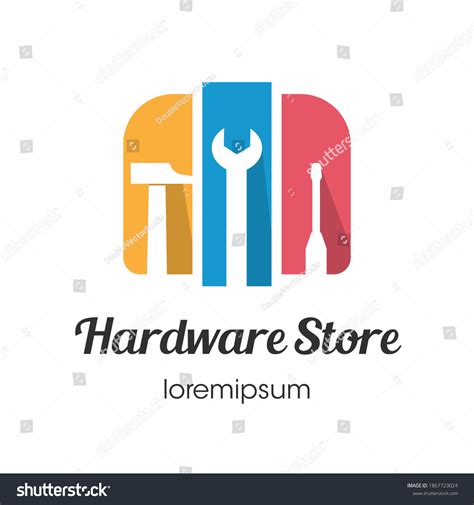 Hardware Store Logo Symbol Template Design Stock Vector Royalty Free